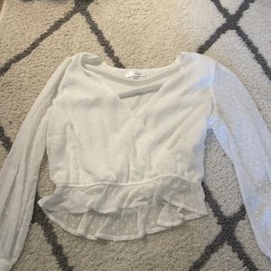 White dotted puffy blouse